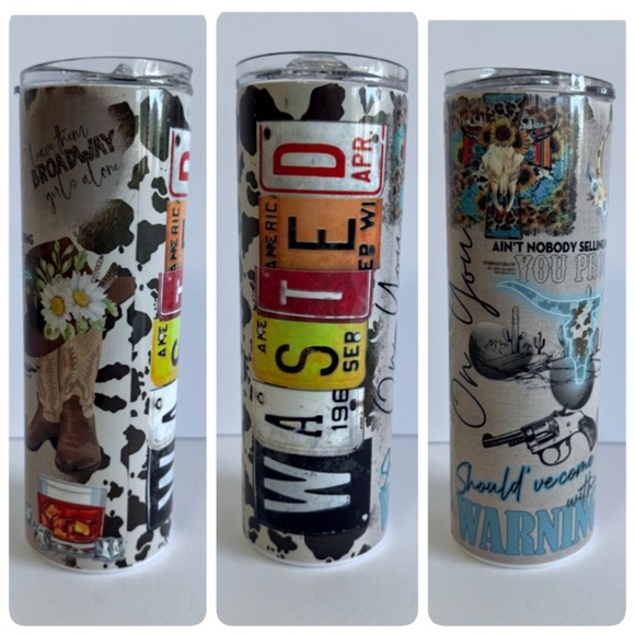 Wasted Colorful Graphic 20oz Skinny Tumbler - Picture 1 of 4